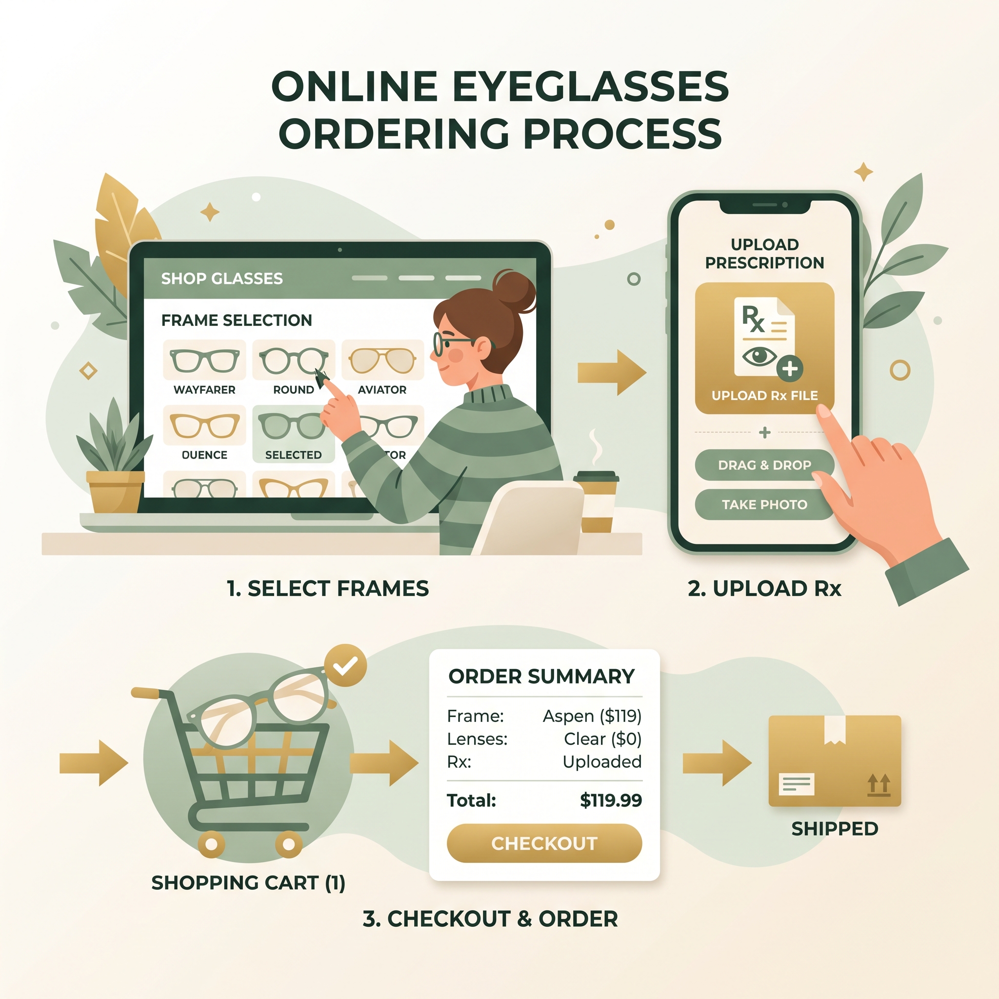 How to order prescription glasses online — step by step process