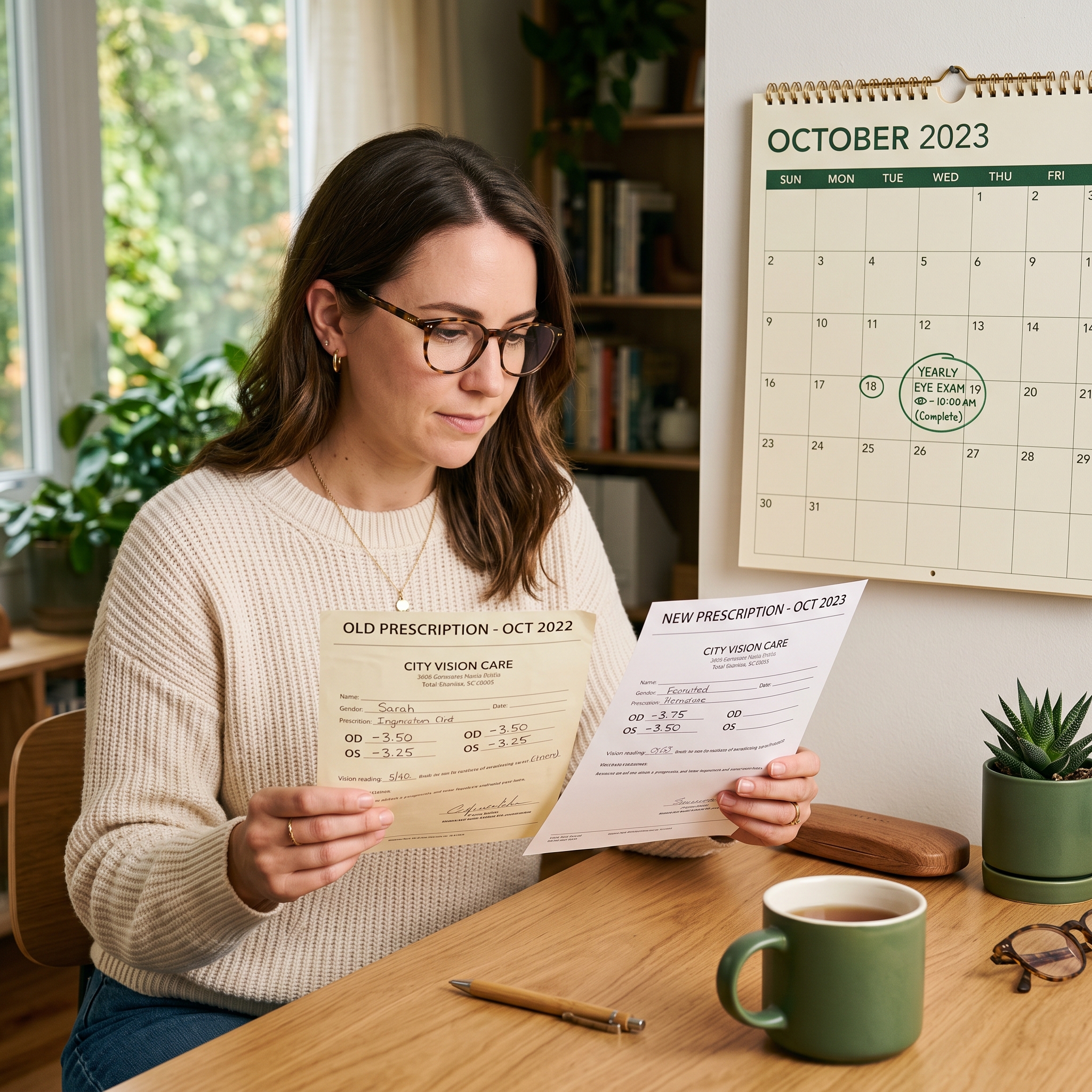 Using old prescription to order new glasses